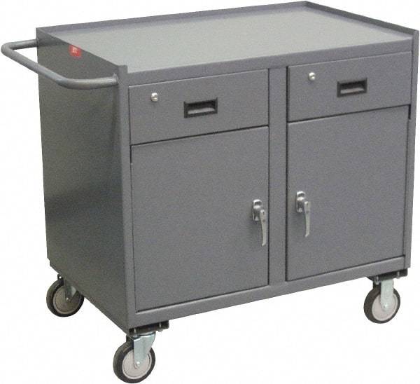Jamco - Mobile Storage Cabinet - Steel, 36" Wide x 24" Deep x 36" High, Gray - Industrial Tool & Supply