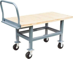 Jamco - 2,000 Lb Capacity Platform Truck - Hardwood Deck, 30" OAW, 26" Platform Height - Industrial Tool & Supply