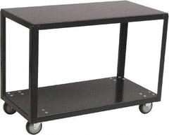 Jamco - 800 Lb Capacity, 30" Wide x 18" Long x 28" High Transport Cart - 2 Shelf, Steel, 2 Rigid/2 Swivel Casters - Industrial Tool & Supply
