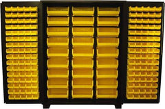 Jamco - 187 Bin Storage Cabinet - Steel, 60" Wide x 24" Deep x 78" High, Black - Industrial Tool & Supply