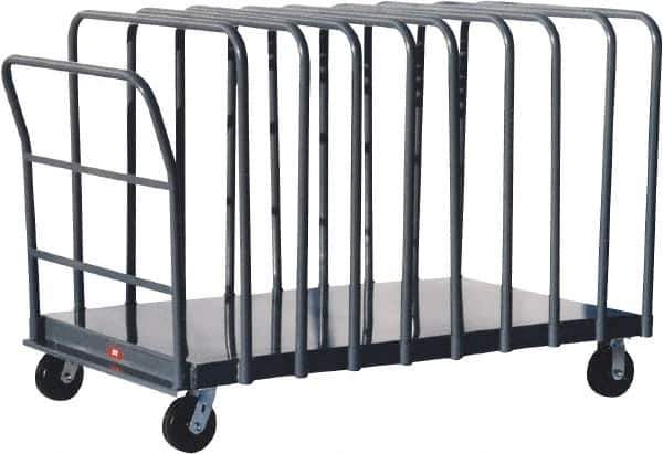 Jamco - 1,800 Lb Capacity Adjustable Panel Truck - Steel Deck, 72" OAW, 9" Platform Height - Industrial Tool & Supply
