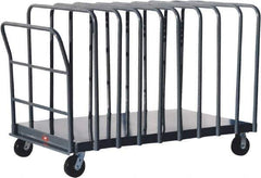 Jamco - 1,800 Lb Capacity Adjustable Panel Truck - Steel Deck, 72" OAW, 9" Platform Height - Industrial Tool & Supply