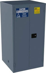 Jamco - 2 Door, 2 Shelf, Blue Steel Double Wall Safety Cabinet for Flammable and Combustible Liquids - 65" High x 34" Wide x 34" Deep, Self Closing Door, 3 Point Key Lock, 60 Gal Capacity - Industrial Tool & Supply