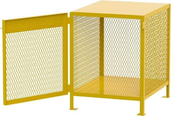 Jamco - Gas Cylinder Storage Cabinet - Steel, 40" Wide x 33" Deep x 40" High, Yellow - Industrial Tool & Supply