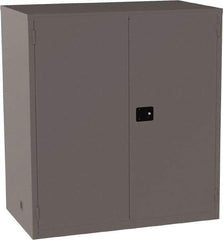 Jamco - 4 Shelf Security Storage Cabinet - Steel, 59" Wide x 34" Deep x 65" High, Gray - Industrial Tool & Supply