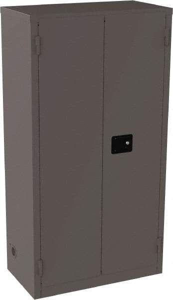 Jamco - 4 Shelf Security Storage Cabinet - Steel, 18" Wide x 34" Deep x 65" High, Gray - Industrial Tool & Supply