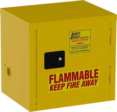 Jamco - 1 Door, Yellow Steel Double Wall Safety Cabinet for Flammable and Combustible Liquids - 22" High x 18" Wide x 23" Deep, Self Closing Door, 3 Point Key Lock, 6 Gal Capacity - Industrial Tool & Supply