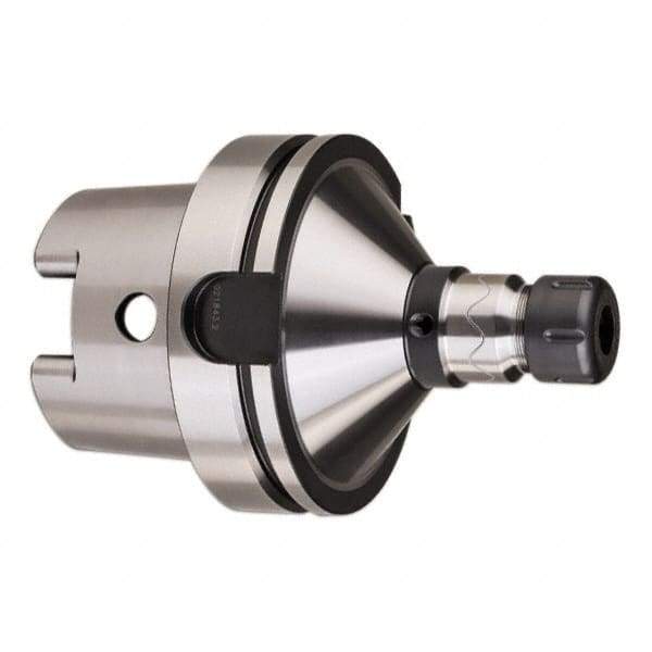 HAIMER - 1/8" to 5/8" Capacity, 6.3" Projection, HSK100A Hollow Taper, ER25 Collet Chuck - 0.0001" TIR - Exact Industrial Supply