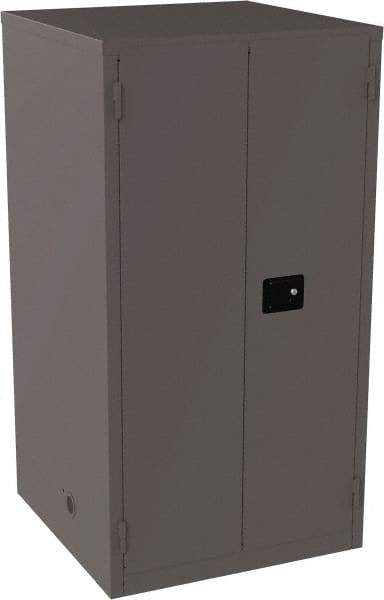Jamco - 4 Shelf Security Storage Cabinet - Steel, 34" Wide x 34" Deep x 65" High, Gray - Industrial Tool & Supply