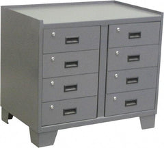 Jamco - Locking Storage Cabinet - Steel, 36" Wide x 24" Deep x 33" High, Gray - Industrial Tool & Supply