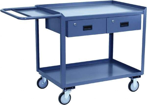 Jamco - Flush Mobile Work Bench - Steel, Gray, 24" Long x 36" Deep x 39" High - Industrial Tool & Supply