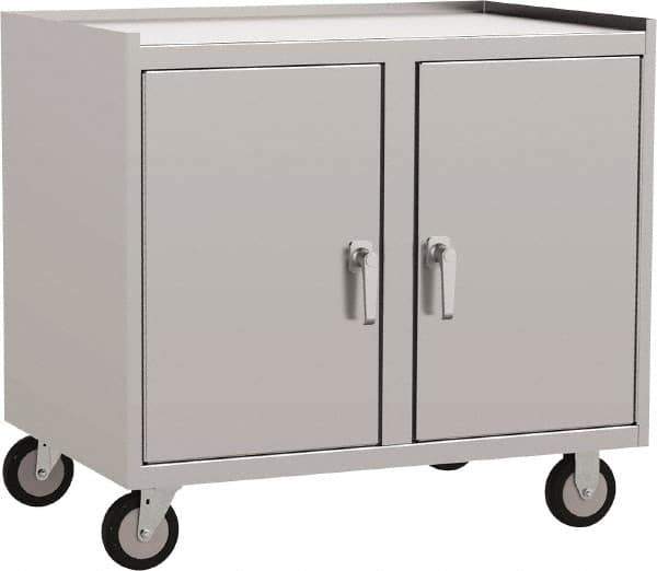 Jamco - 36" Wide x 34" High x 24" Deep, Mobile Closed Cabinet - 1,200 Lb Capacity, 24" Shelf Clearance - Industrial Tool & Supply
