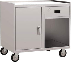 Jamco - 36" Wide x 34" High x 24" Deep, Mobile Closed Cabinet - 1,200 Lb Capacity, 18" Shelf Clearance - Industrial Tool & Supply
