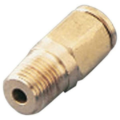 Dynabrade - 1/8 Male NPT Pneumatic Hose Press-On Swivel Fitting - 1/4" Hose ID - Industrial Tool & Supply