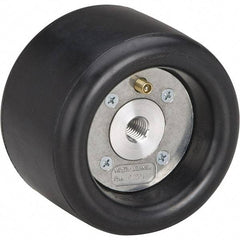 Dynabrade - 3-1/4" Wheel OD, 3" Wheel Width, 7,000 RPM, Aluminum, Pneumatic Wheel without Hub - 10-11/16" Long x 3" Wide, 1" Wheel Arbor Hole, For Use with 13204, 13505, 13515 & 13520 Dynastraight Air-Powered Abrasive Finishing Tools - Industrial Tool & Supply