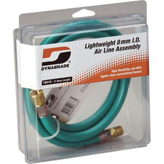 Dynabrade - 8mm ID 5' Long Hose - Male/Female Ends, 90 Working psi, Green - Industrial Tool & Supply