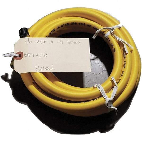 Dynabrade - 3/8" ID 10' Long Hose - Female/Male Ends, 1/4" Fitting, Red - Industrial Tool & Supply