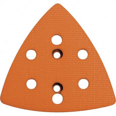 Dynabrade - Triangular Hook Face Backing Pad - Dynafine Compatible, Screw Attachment, Vacuum Pad, 3/8" Thick, Soft Density - Industrial Tool & Supply