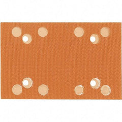 Dynabrade - 5 x 3-1/4" Rectangular Hook Face Backing Pad - Dynabug Model T Compatible, Screw Attachment, Vacuum Pad, 3/8" Thick, Medium Density, Short Nap - Industrial Tool & Supply