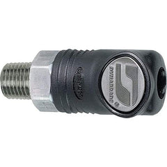 Dynabrade - 1/4 Male NPT Pneumatic Hose Coupler - 1/4" Body Diam - Industrial Tool & Supply