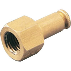 Dynabrade - 1/4 Female NPT Pneumatic Hose Press-On Swivel Fitting - 1/4" Hose ID - Industrial Tool & Supply