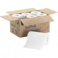 Georgia Pacific - Hard Roll of 1 Ply White Paper Towels - 9" Wide, 400' Roll Length - Industrial Tool & Supply