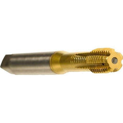Emuge - 1/4-28 UNF 2BX Modified Bottoming Thread Forming Tap - Cobalt, TiN Finish, 3.15" OAL, 0.394" Thread Length, Right Hand Thread, Series Druck - Industrial Tool & Supply