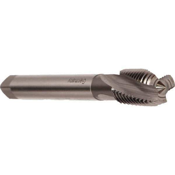 Emuge - 1-3/8 - 11" BSPP, 6 Flutes, Modified Bottoming Chamfer, Bright Finish, Cobalt British Standard Pipe Tap - 1.4173" Shank Diam, 1.1417" Square Size, Series Rekord D - Exact Industrial Supply
