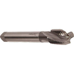 Emuge - 1-1/2 - 11" BSPP, 6 Flutes, Modified Bottoming Chamfer, Bright Finish, Cobalt British Standard Pipe Tap - 1.4173" Shank Diam, 1.1417" Square Size, Series Rekord D - Exact Industrial Supply