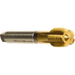 Emuge - 7/16-14 UNC 2BX Modified Bottoming Thread Forming Tap - Cobalt, TiN Finish, 3.937" OAL, 0.709" Thread Length, Right Hand Thread, Series Druck - Industrial Tool & Supply