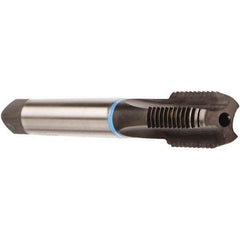Emuge - 3/8-19" BSPP, 4 Flutes, Bottoming Chamfer, Bright Finish, Solid Carbide British Standard Pipe Tap - 0.4724" Shank Diam, 0.3543" Square Size, Series Rekord A - Exact Industrial Supply