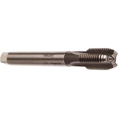 Emuge - M12x1.50 Metric Fine 6HX 4 Flute Bright Finish Cobalt Straight Flute Machine Tap - Modified Bottoming, Right Hand Thread, 70mm OAL, 20mm Thread Length, Oversize - Exact Industrial Supply