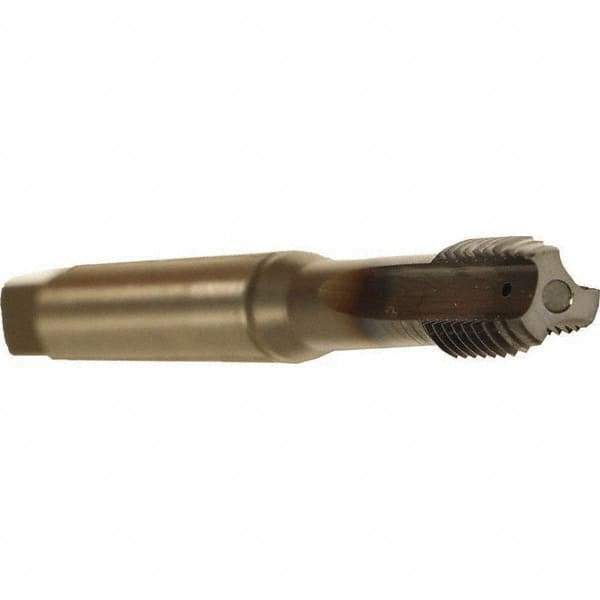 Emuge - 3/8-24 UNF 2BX 4 Flute TiCN Finish Cobalt Straight Flute Machine Tap - Modified Bottoming, Right Hand Thread, 3.937" OAL, 0.709" Thread Length, Oversize, Through Coolant - Industrial Tool & Supply