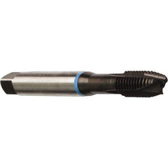 Emuge - 5/16-18 UNC, 3 Flutes, Plug Chamfer, Nitride Finish, Cobalt Spiral Point STI Tap - 0.381" Shank Diam, 0.286" Square Size, 3B Class of Fit, Series Rekord B-VA - Exact Industrial Supply