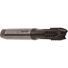 Emuge - M5x0.80 Metric Coarse, 3 Flute, Nitride Finish, Cobalt Spiral Point Tap - Plug Chamfer, Right Hand Thread, 70mm OAL, 15mm Thread Length, 6mm Shank Diam, 6H Class of Fit, Series Rekord B - Exact Industrial Supply