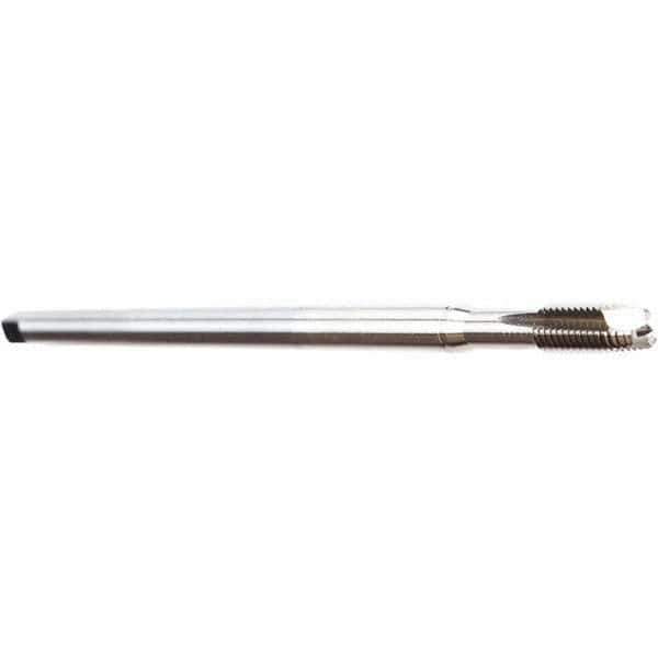 Emuge - M3x0.50 Metric Coarse 3 Flute Bright Finish Cobalt Spiral Point Extension Tap - Plug Chamfer, 100mm OAL, 6H Class of Fit, Series Rekord B - Exact Industrial Supply