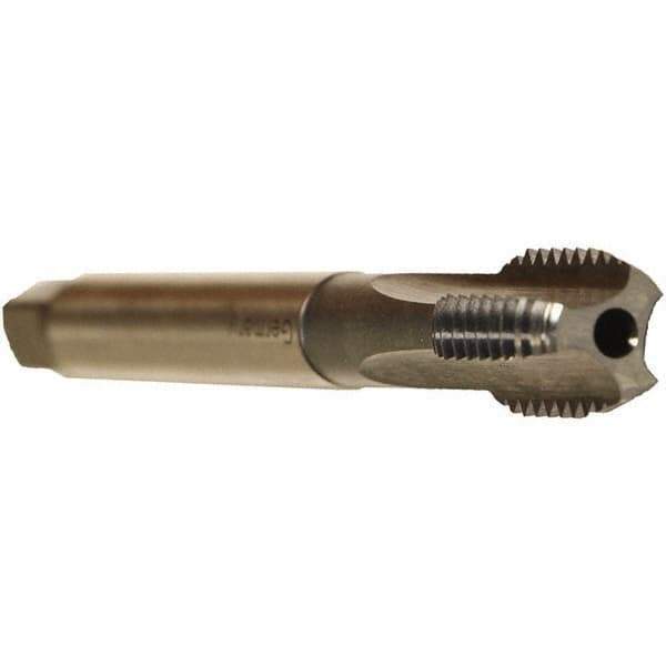 Emuge - 1/2-20 UNF 2BX 4 Flute TiCN Finish Cobalt Straight Flute Machine Tap - Bottoming, Right Hand Thread, 3.937" OAL, 0.866" Thread Length, Oversize, Through Coolant - Industrial Tool & Supply