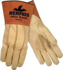 MCR Safety - Size L Unlined Pigskin Welding Glove - Tan, Pair - Industrial Tool & Supply