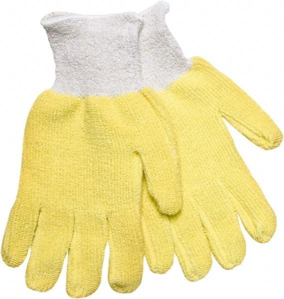 MCR Safety - Size S, ANSI Cut Lvl 3, Kevlar/Polycotton Cut Resistant Gloves - 12" Long, Knit Wrist, Yellow, Paired - Industrial Tool & Supply