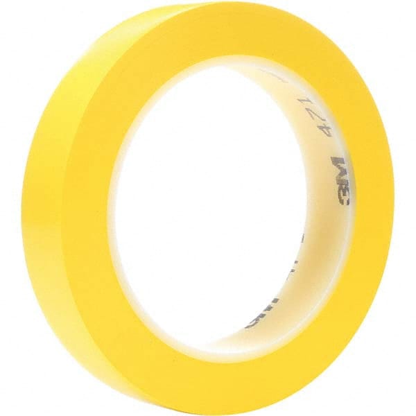 3M - 36 Yd x 1/4" Yellow Vinyl Film Tape - Industrial Tool & Supply