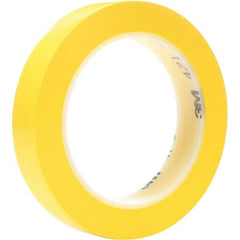 3M - 36 Yd x 1/4" Yellow Vinyl Film Tape - Industrial Tool & Supply