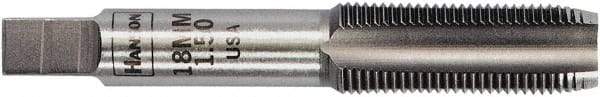 Irwin Hanson - M22x1.50 Metric 2B 4 Flute Bright Finish Carbon Steel Straight Flute Standard Hand Tap - Plug, Right Hand Thread, Oversize - Exact Industrial Supply