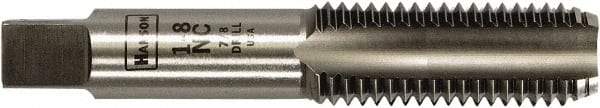 Irwin Hanson - 5/8-11 UNC 2B 4 Flute Bright Finish Carbon Steel Straight Flute Standard Hand Tap - Bottoming, Right Hand Thread, Oversize - Exact Industrial Supply