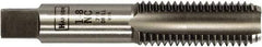 Irwin Hanson - 5/8-11 UNC 2B 4 Flute Bright Finish Carbon Steel Straight Flute Standard Hand Tap - Bottoming, Right Hand Thread, Oversize - Exact Industrial Supply