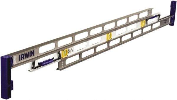 Irwin - 72" Long 3 Vial I-Beam Level - Aluminum, Silver - Industrial Tool & Supply