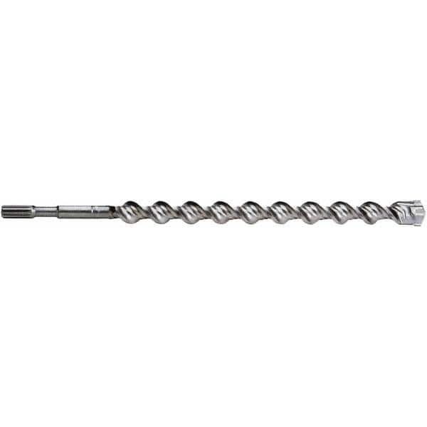 Irwin - 3/8" Diam, Spline Shank, Carbide-Tipped Rotary & Hammer Drill Bit - Industrial Tool & Supply