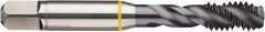 Guhring - 1/2-20 UNF 2B/3B Modified Bottoming Spiral Flute Tap - Cobalt, TiCN Finish, 3.381" OAL, Right Hand Flute, Right Hand Thread, H5, Series 4410 - Exact Industrial Supply