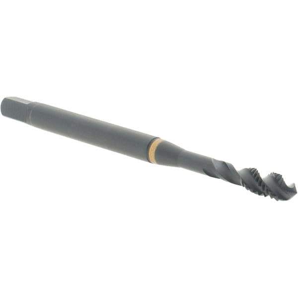 Guhring - M4x0.70 Metric 6H Modified Bottoming Spiral Flute Tap - Cobalt, Oxide Finish, 63mm OAL, Right Hand Flute, Right Hand Thread, D4, Series 5734 - Exact Industrial Supply