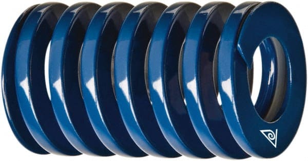 Associated Spring Raymond - 1-1/2" Hole Diam, 3/4" Rod Diam, 3-1/2" Free Length, Blue Die Spring - Industrial Tool & Supply