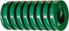 Associated Spring Raymond - 25mm Hole Diam, 12.5mm Rod Diam, 12" Free Length, Green Die Spring - 247 Lb Max Deflection, 6.4016" Max Deflection, Light Duty, Chromium Alloy Steel - Industrial Tool & Supply
